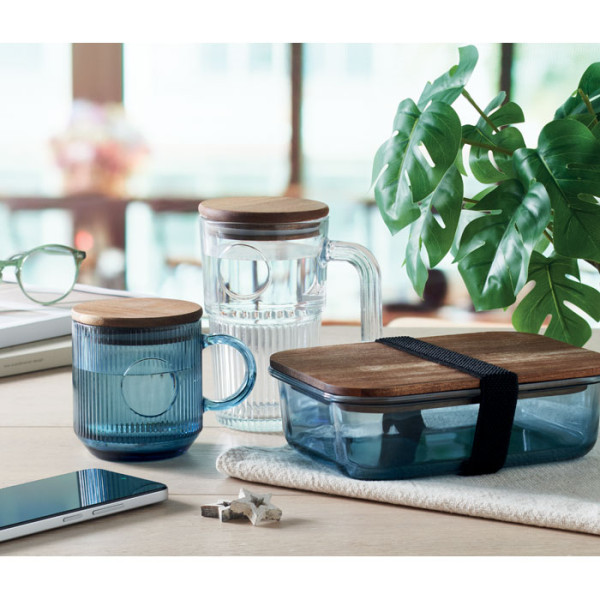 VITRIO MUG - Gerippter Glasbecher 300ml