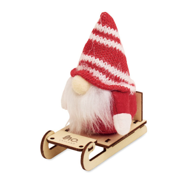 FROSTY SLEIGH - Wichtel auf Holzschlitten