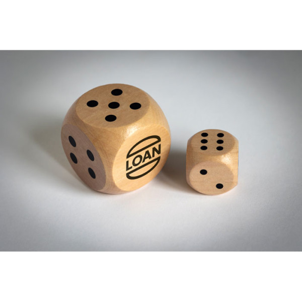 DADIN - Spielwürfel Schima-Holz Ø 3cm