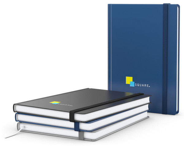 Notizbuch Hardcover Easy-Book EXPRESS Vollkaro Gummiband schmal A5