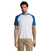 Weiß/Royalblau