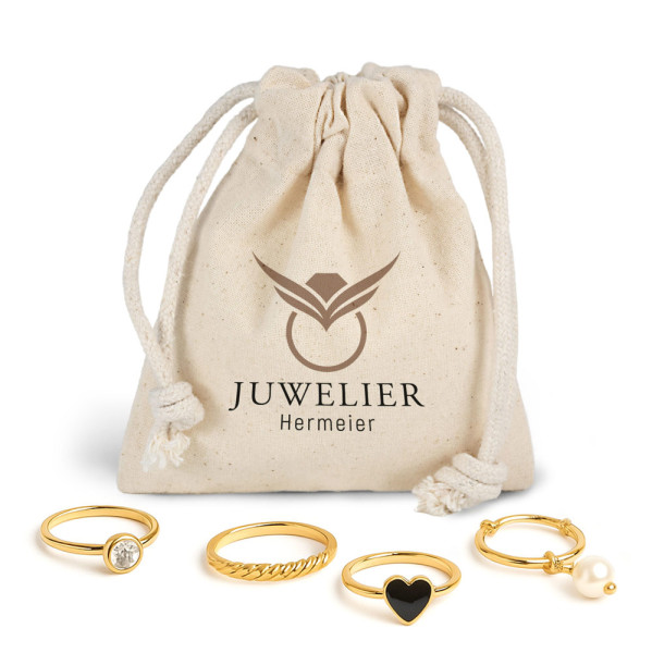 JAIPUR - Kleiner Baumwollbeutel mit Zuziehkordel