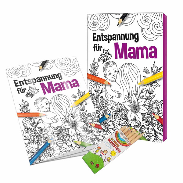 Malbuch / Mal-Set A6 - Entspannung für Mama