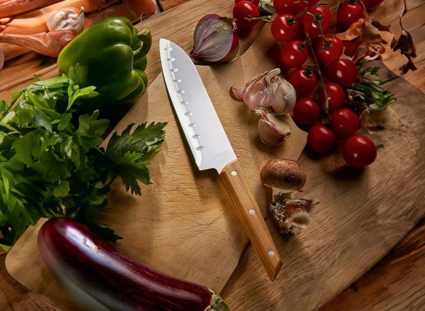 Santoku Messer 'Alta', Bambus