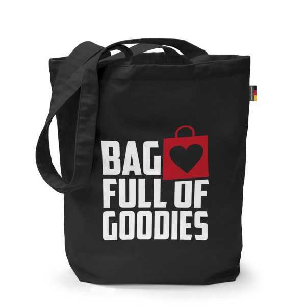 LEIPZIG - Baumwolltasche mit langen Henkeln und Bodenfalte (Made in Germany)