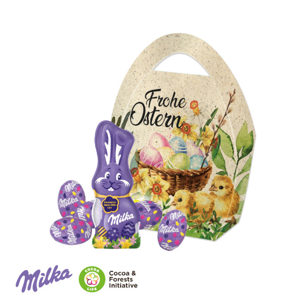 Premium Osterei mit Schokoladenmischung von Milka