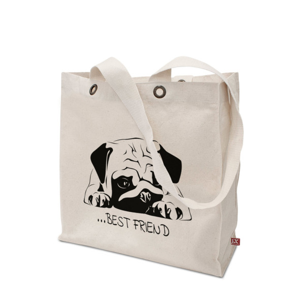 KOCHI - Schwere Baumwolltasche mit Boden- und Seitenfalte