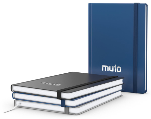 Notizbuch Hardcover Easy-Book Vollkaro Gummiband schmal A5