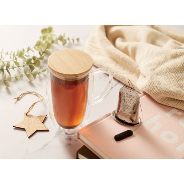 EXISTING NAME - Doppelwandiger Glasbecher 450ml