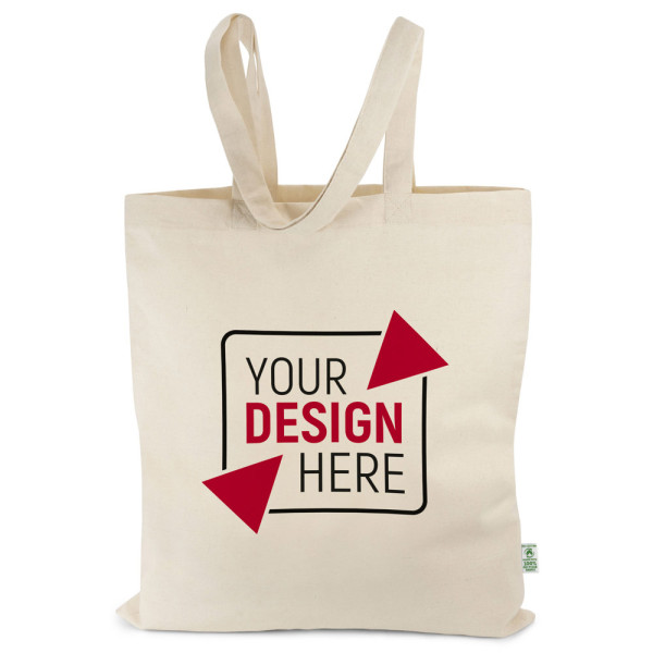 PASSAU - Klassische Tasche aus recycelter Baumwolle mit langen Henkeln