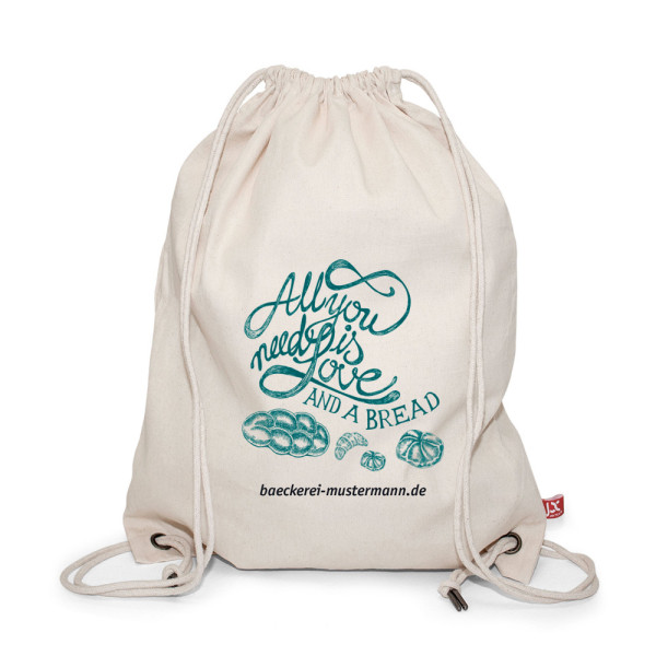 DURBAN - Schwerer Baumwollrucksack mit Kordelzug