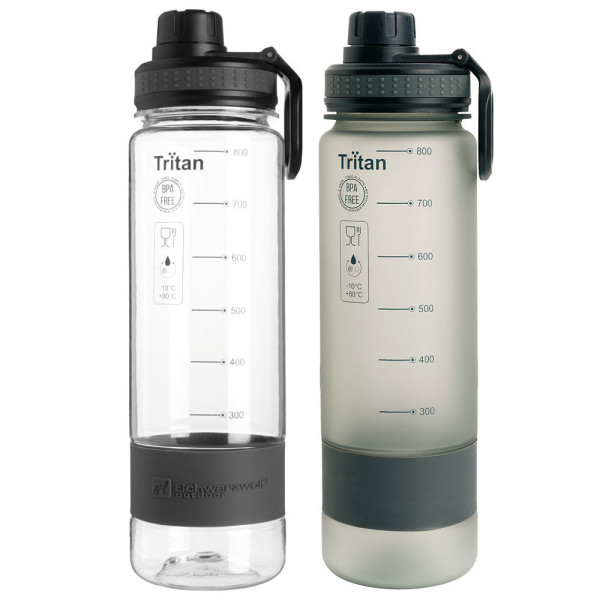 Schwarzwolf outdoor® KIBO Tritan Trinkflasche, 0,8 l,